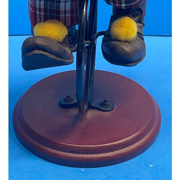 Vintage Circus Clown Figurine with Maracas Unicycle Hand-Painted 12" Multicolor - Picture 3 of 12